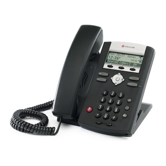 Polycom Soundpoint IP 331 Quick Reference Manual