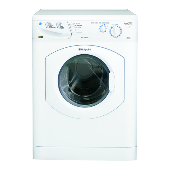 Hotpoint Aquarius WF101 Instructions For Installation And Use Manual