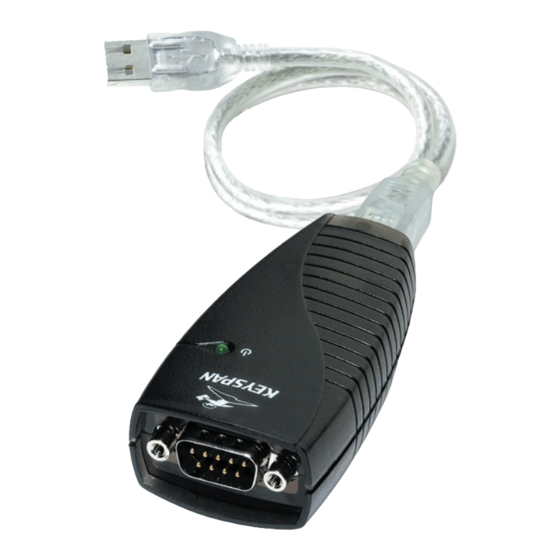 Keyspan High Speed USB Serial Adapter USA-19HS Product Fact Sheet
