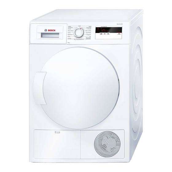 Bosch WTH83007IT Tumble Dryer Manuals