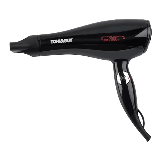 TONI&GUY TGDR5363E Use And Care Instruction Manual