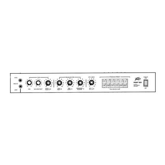Peavey PGP 20 Manual