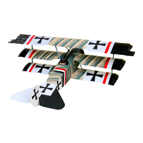 VQ Radio Control Model FOKKER DR1 Manuals