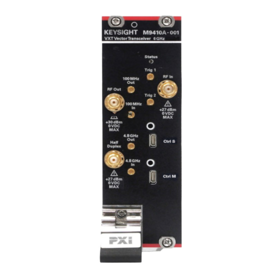 Keysight Technologies M9410A Quick Reference