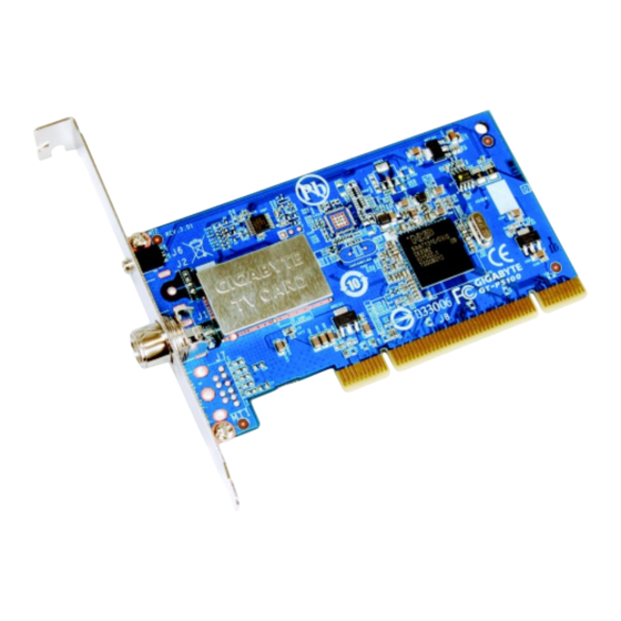 Gigabyte GT-P5100 Analog TV Card Manuals