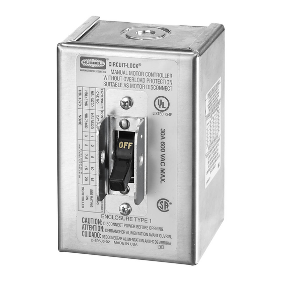 Hubbell HBL1372D Installation Instructions