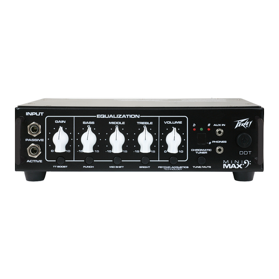 Peavey Mini MAX Operating Manual