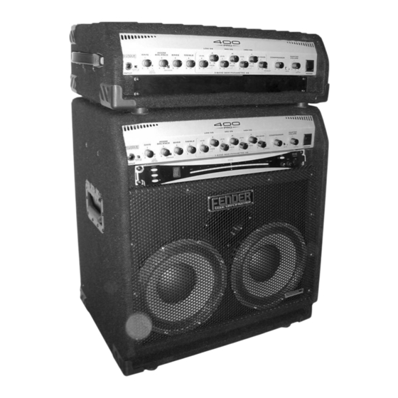 Fender 400 Prol Pro Head Operating Instructions Manual