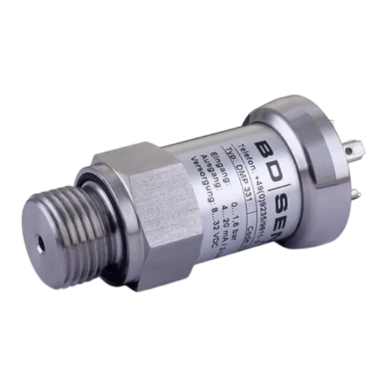 BD Sensors DMK Operating Manual