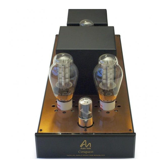 Audio Note CONQUEST Owner's Information