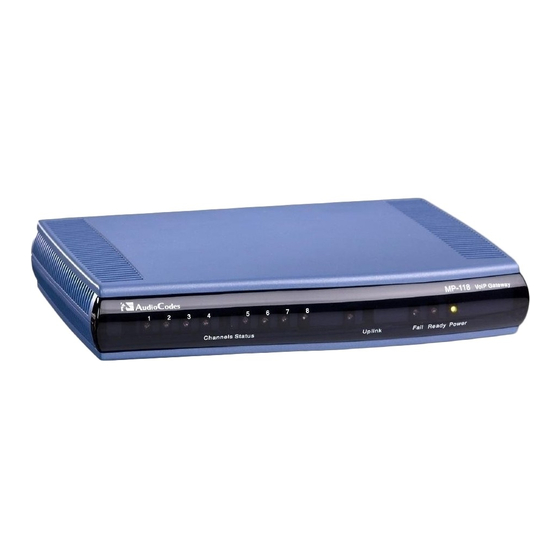 AudioCodes MediaPack MP-11 Series Installation Manual