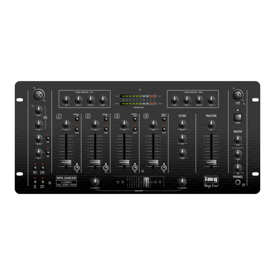 IMG STAGE LINE MPX-204E/SW Instruction Manual
