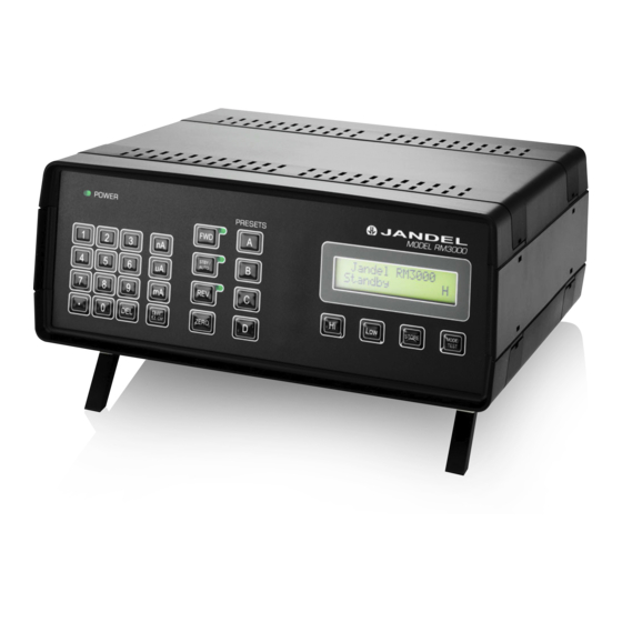 Jandel RM3000 Instructions Manual