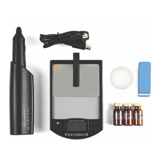 PRESIDIUM Gold Karat Tester User Handbook Manual