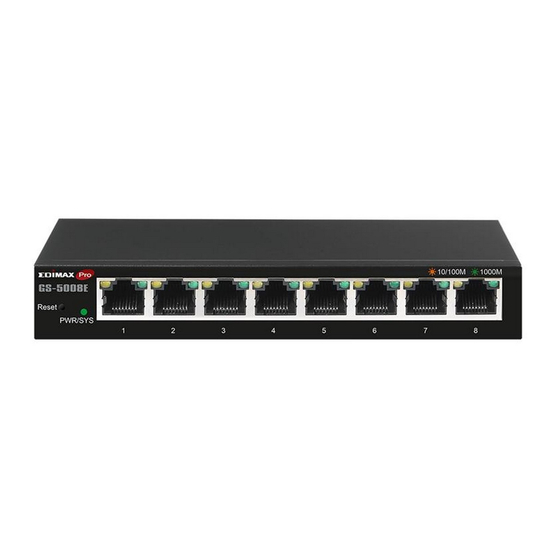 Edimax GS-5008E Manual