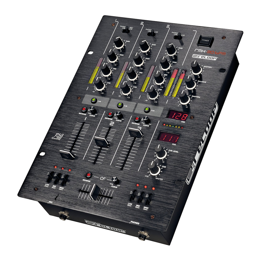 Reloop RMX-30 BPM - Classic Mixing Console Manual