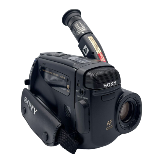 Sony Handycam CCD-TR350PK Service Manual