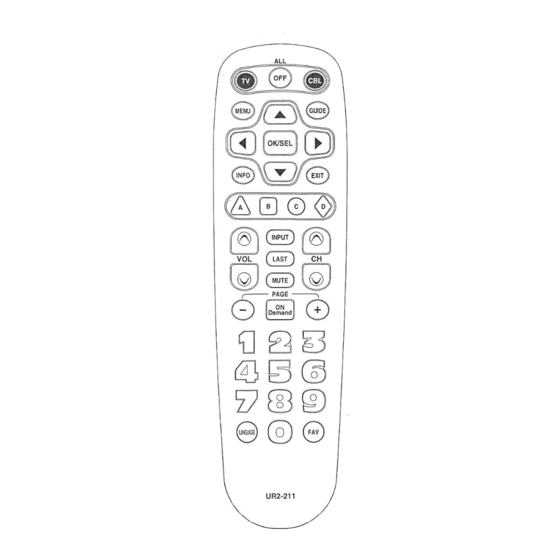 Universal Remote Control UR2-211 Easy Clicker Operating Manual