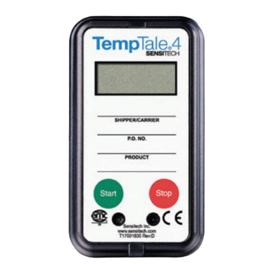 Sensitech TempTale Direct Instructions For Use