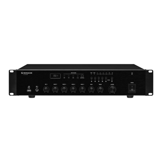 Monacor PA-312DMP Instruction Manual