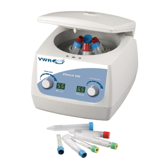 VWR Clinical 100 Instruction Manual