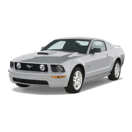 Ford 2008 Mustang Quick Reference Manual