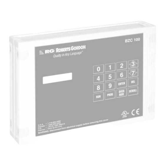Roberts Gorden BZC 100 Manuals