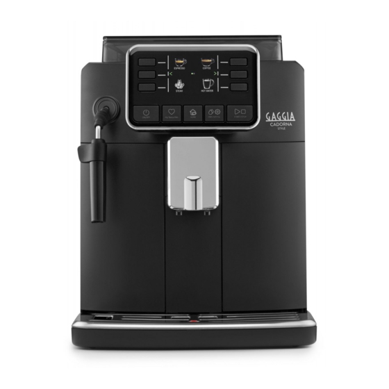 Gaggia Milano CADORNA STYLE Operating Instructions Manual