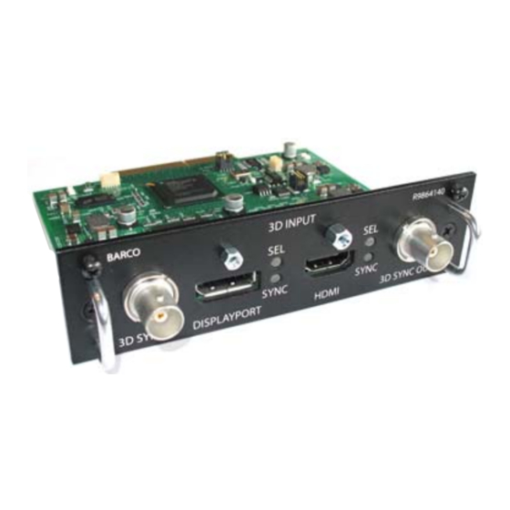 Barco HDX 3D Installation Manual