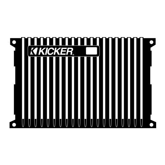 Kicker XS100 Manuals