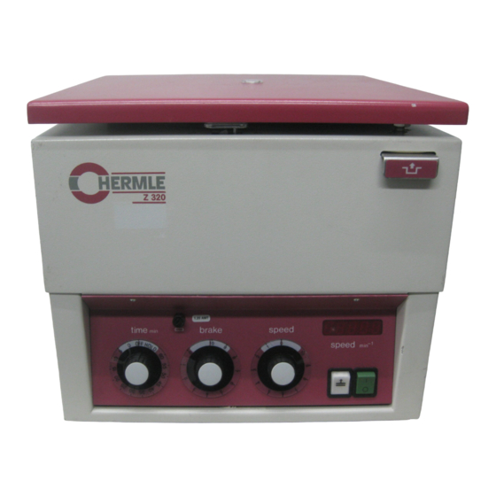 Hermle Z 320 User Manual