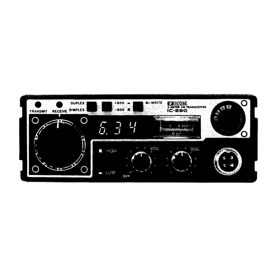 Icom IC-280 Insrtuction Manual