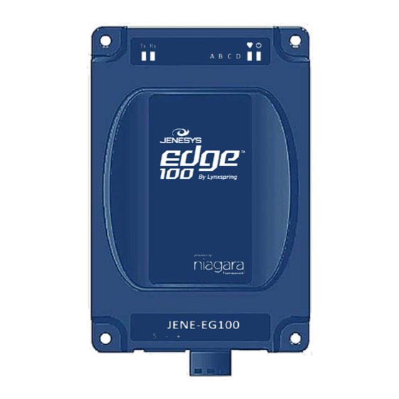 Lynxspring JENEsys Edge 100 Installation Manual