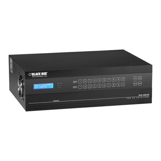 Black Box AVS-1600-R2 Manuals