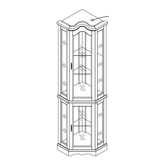 SEI LIGHTED CORNER CURIO Assembly Instructions Manual