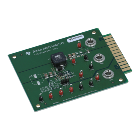 Texas Instruments TPS54240EVM-VSON User Manual
