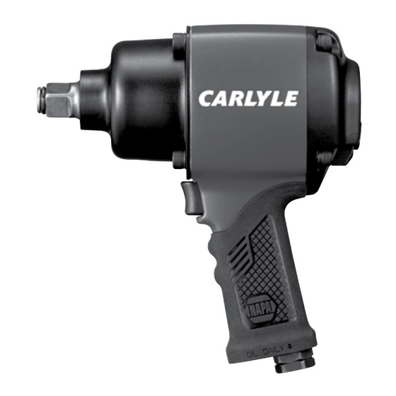 Napa Carlyle Tools 6-768 Impact Wrench Manuals
