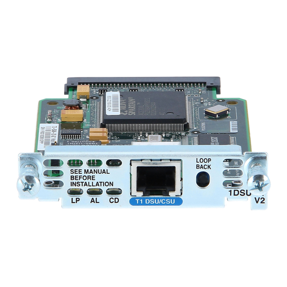 Cisco WAN Interface Card Cable WIC-1DSU-T1 Specifications