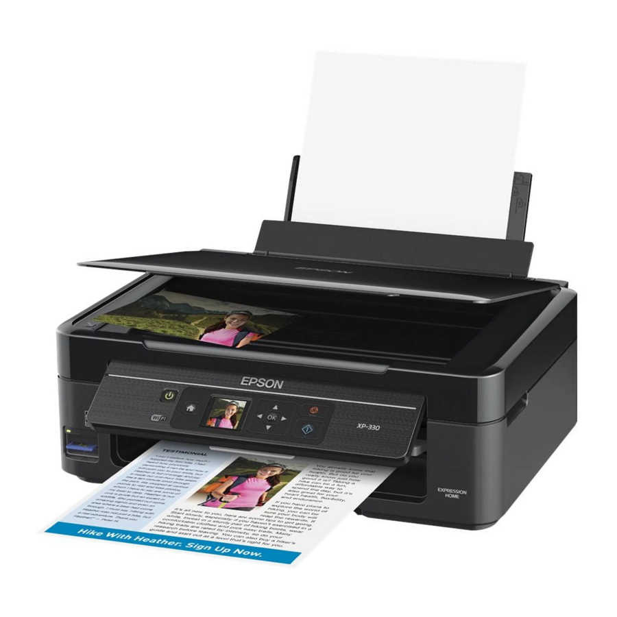 Epson Small-in-One XP-330, XP-430, XP-434 - All-In-Ones Printer Installation Guide Manual
