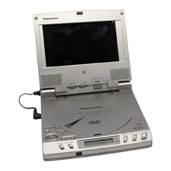 Panasonic PalmTheater DVD-L10D Operating Instructions Manual