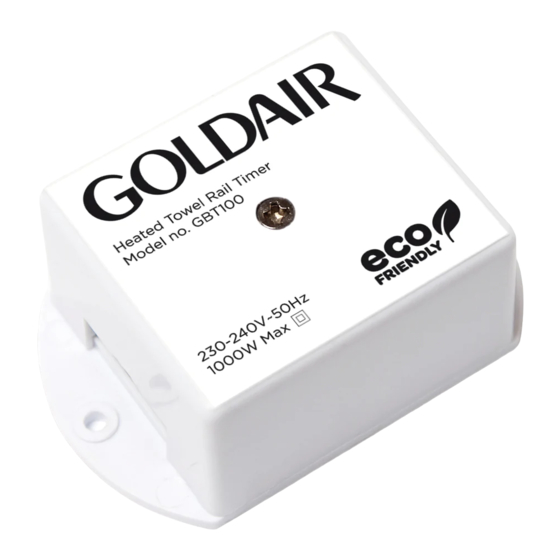 Goldair GBT100 Operating Instructions