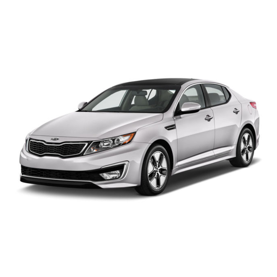 Kia Optima Hybrid Emergency Response Manual