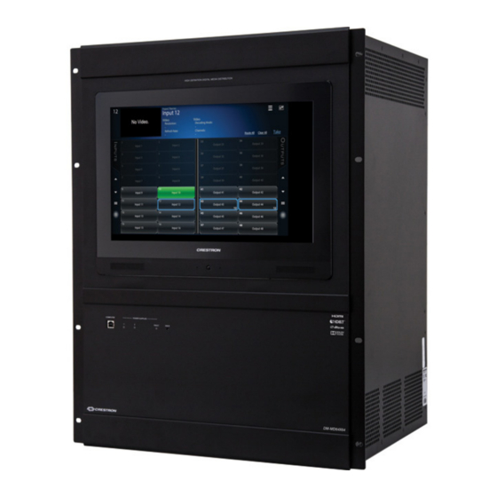 Crestron 64X64 DigitalMedia Quick Start Manual