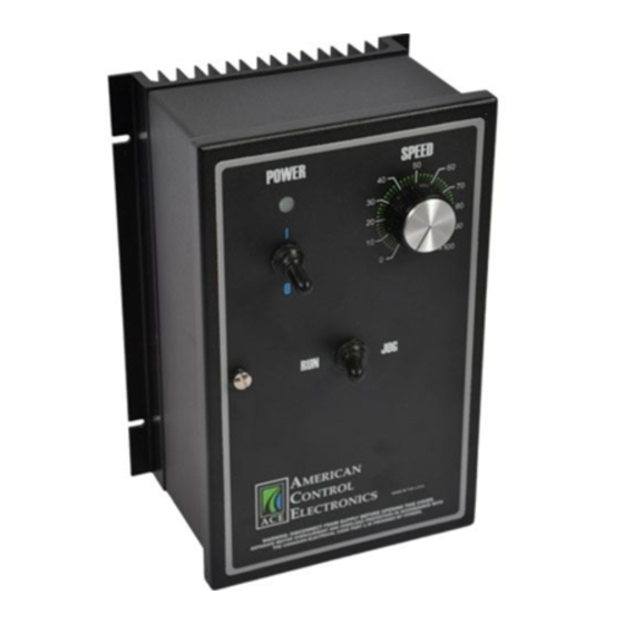 American Control Electronics PWL440-10-JOG Quick Start Manual