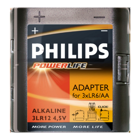 Philips PowerLife 3LR12PBXC Specifications