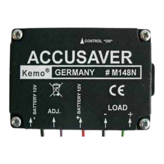 Kemo M148N Manual