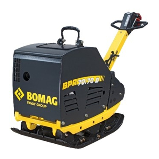 Bomag BPR 70/70 D Operating And Maintenance Instructions Manual