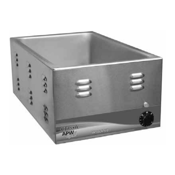 APW Wyott IP30-rated L2+ W-3Vi Installation And Operating Instructions Manual