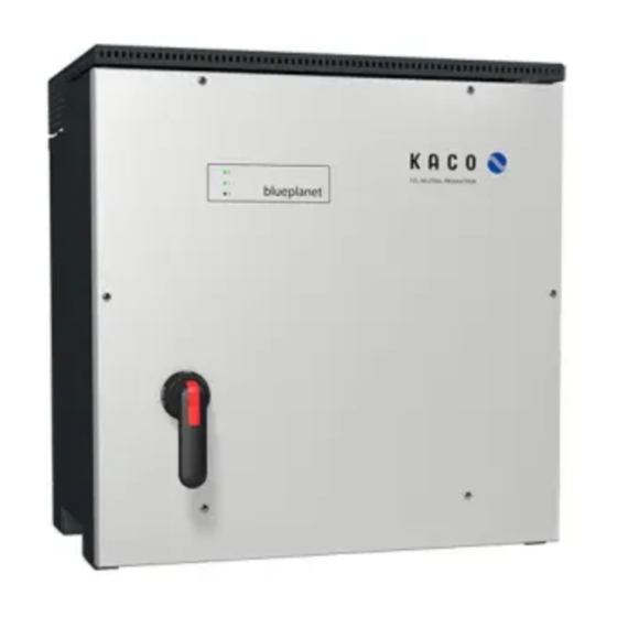 Kaco blueplanaet 150 TL3 Operating	 Instruction