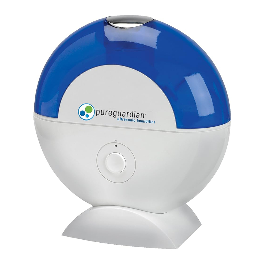 Guardian H1000 - PureGuardian Ultrasonic Cool Mist Humidifier Manual